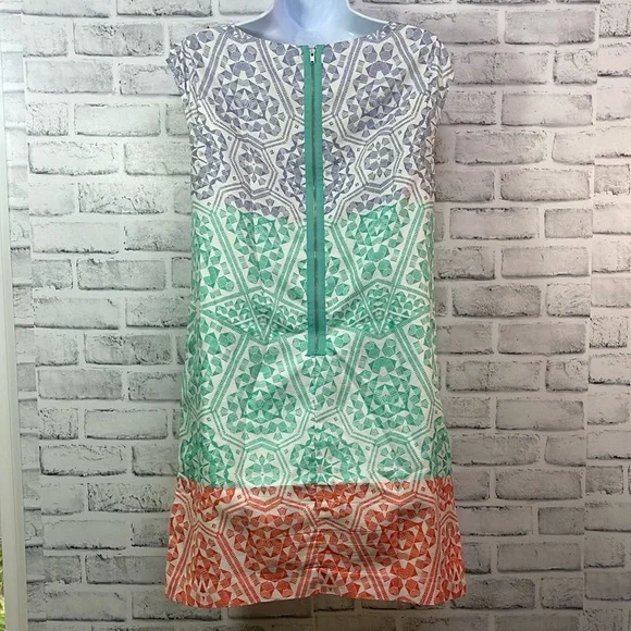 The Limited Color Block Split Cap Sleeve Zip Up Dress Small - Picture 2 of 12